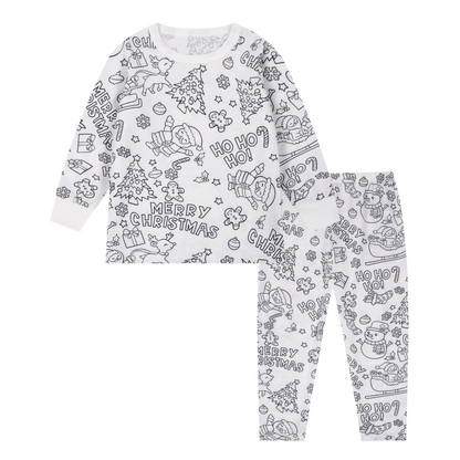 Kinder Pyjama Set & Buntstifte